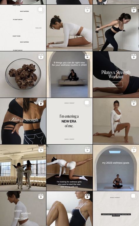 Dance Studio Instagram Story, Fitness Page Instagram, Physiotherapy Instagram Feed, Fitness Instagram Feed Ideas, Pilates Studio Instagram Feed, Fitness Influencer Content Ideas, Personal Trainer Content Ideas, Pilates Instagram Post, Yoga Studio Instagram Feed