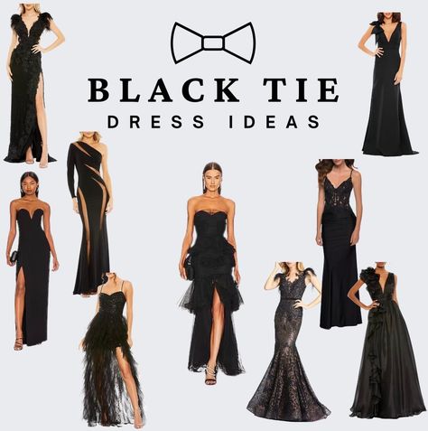 Ready to dazzle at your next black tie event? Nashville Wifestyle is your go-to destination for exquisite black dress inspiration and elegant fashion finds. Explore our curated collection of women's black dresses designed to make you the star of the evening. Discover the Perfect Dress for a Black Tie Event and unlock the essence of timeless sophistication. Elevate your style with these must-have black dresses and experience the epitome of glamor. Redefine your black tie elegance! Formal Wedding Black Dress, Black Tie Prom Dress, Black Tie Woman Outfits, Black Dress 40th Birthday, Black Tie Summer Dress, Black Tie Evening Gowns, Black Tie Event Women Outfit, Black Tie Dress Black Women, Black Tie Affair Dress