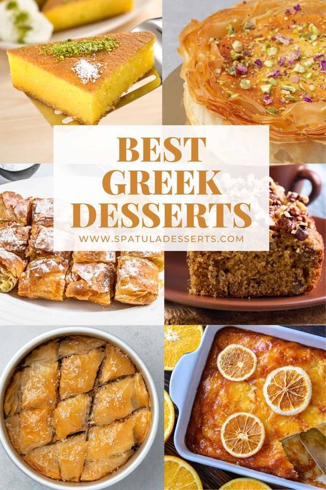 Greek Food Desserts, Greece Dessert Recipes, Greek Custard Dessert, Best Greek Desserts, Greek Dessert Recipes Authentic, Greek Deserts Aesthetic, Greek Ice Cream, Greek Desserts Recipes, Easy Greek Recipes Desserts