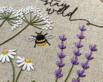 HoopEmbroideryCo | Etsy Linen Embroidery, Beginner Embroidery Kit, Beginners Embroidery, Digital Embroidery Patterns, Crewel Embroidery Kits, Bee Embroidery, Floral Embroidery Patterns, Hand Embroidery Kit, Hand Embroidery Projects