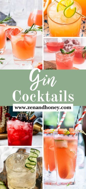 Gin Cocktails for Summer – These are your new favorite cocktails with gin that you’ll actually love! If you’re a not a fan of gin, this list with the best gin cocktails will change your mind forever! Gin And Sprite Cocktails, Gin Pitcher Cocktail, Spicy Gin Cocktail, Gin Spritz Cocktail, Boujee Drinks, Gin Cocktails Easy, Alcoholic Drinks Gin, Drinks With Gin, Cocktails With Gin