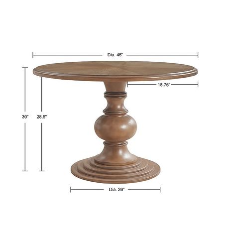 Madison Park Hemlock Round Dining Table Farmhouse Round Dining Table, Round Pedestal Dining, Round Pedestal Dining Table, Wood Pedestal, Madison Park, Farmhouse Dining Table, The Farmhouse, Pedestal Dining Table, Casual Design