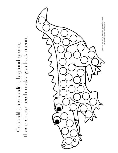 http://www.makinglearningfun.com/Activities/DoaDoMiniMarker/DoaDotMini-Crocodile.gif Dinosaur Crafts Preschool, Dot Marker Printables, Dot Marker Activities, Dinosaurs Preschool, Dinosaur Printables, Fine Motor Activities For Kids, Preschool Colors, Dinosaur Activities, Dinosaur Crafts