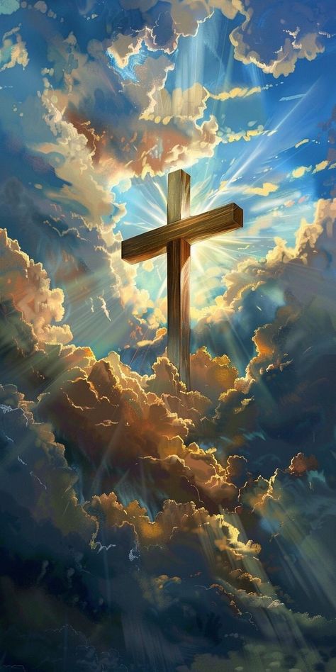 Cross Wallpaper, Jesus Artwork, Jesus Christ Artwork, Heaven Art, Jesus And Mary Pictures, Jesus Christ Art, Jesus Photo, Jesus Wallpaper, Christian Pictures