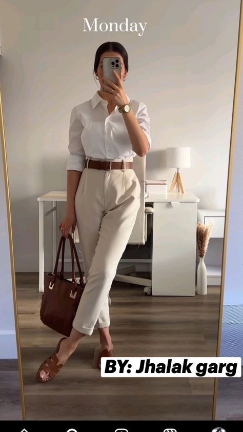 Outfit Formal Mujer, Casual Work Outfits Women, Chique Outfits, Stylish Work Attire, Moda Chic, Business Casual Outfits For Work, Elegante Casual, Casual Work Outfit, Classy Work Outfits