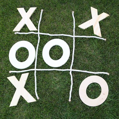 DIY Tic Tac Toe Lawn Game Large Lawn Games, Outdoor Tic Tac Toe Diy, Yard Tic Tac Toe, Yard Scrabble, Giant Jenga Diy, Outdoor Tic Tac Toe, Diy Lawn Games, Giant Tic Tac Toe, Diy Tic Tac Toe Game