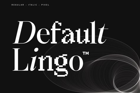 SS Default Lingo | Regular Mix Italic + Pixel Font :: Behance Display Font Typography, Font Mixing, Text Design Typography, Free Display Fonts, Pixel Text, Fashion Fonts, Data Logo, Italic Font, Clean Fonts