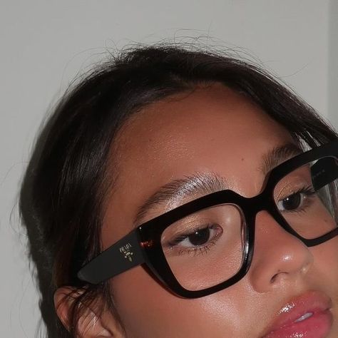 Gabbie Sul on Instagram: "I recently went for an eye exam and chose a Prada pair available exclusively @lenscrafters. The process was so easy. I was able to narrow it down to three pairs but this one was my favorite!! The style is from the Prada Fall/Winter ‘23 collection and I chose the Havana Caramel Shade with Rx lenses 🖤

Head to my stories to see the rest I tried for this season! 
👓 PRA03V ⚪️ Blue - Violet Light Filtering Lenses
#40YearsofGreatVision #PradaEyewear" Prada Reading Glasses, Prada Prescription Eyeglasses, Rectangle Eyeglasses For Women, Eyebuy Direct Glasses, Cool Glasses Frames For Women, Prescription Glasses For Women Trendy, Different Glasses Frames, Prada Glasses Frames Woman, Cool Glasses Aesthetic