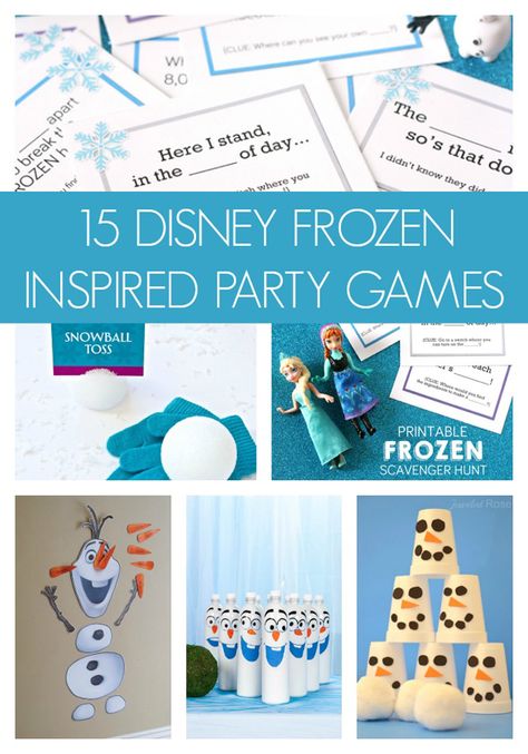 15 Disney Frozen Inspired Party Games - Pretty My Party Camping Birthday Party Games, Snowball Game, Frozen Themed Party, Princess Party Games, Frozen Party Games, 4de Verjaardag, Party Games For Kids, Disney Frozen Party, Birthday Party Games For Kids