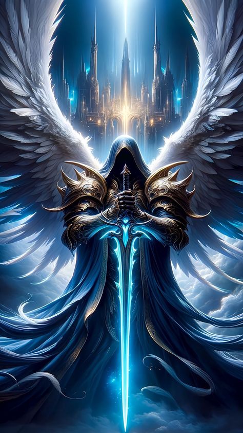 Male Angel, Grim Reaper Art, Warrior Concept Art, Dark Fantasy Artwork, Heaven Art, Angel Warrior, Beautiful Angels Pictures, Gems Art, Kraf Diy