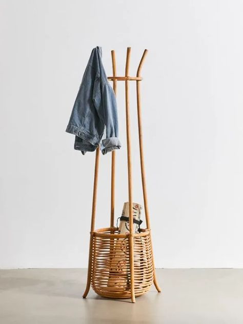 15 Small-Closet Organization Ideas to Transform Your Space During Social Distancing | Glamour Fall Furniture, Standing Coat Rack, Hanger Design, Design Del Prodotto, Rattan Furniture, Design Case, 인테리어 디자인, Furniture Collection, Coat Rack