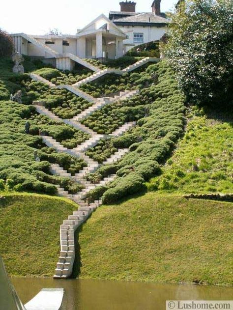 Garden Of Cosmic Speculation, British Garden, Landscape Architect, Garden Paths, Yard Landscaping, Aerial View, Landscape Architecture, A House, Backyard Landscaping