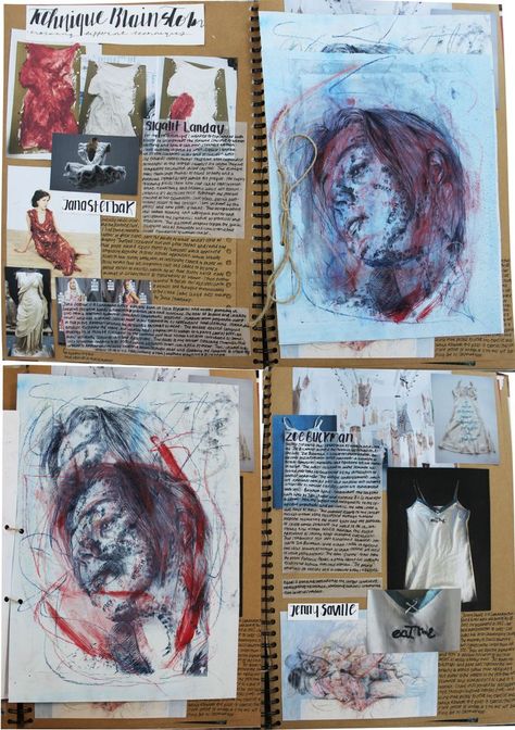 A2 Fine Art A3 Brown Sketchbook 'Technique Brainstorm' Component 2 Transition Thomas Rotherham College 2022 Brown Sketchbook, Distortion Art, Sketchbook Ideas Inspiration, Art Analysis, Photography Sketchbook, Sketchbook Layout, Textiles Sketchbook, Art Alevel, Gcse Art Sketchbook