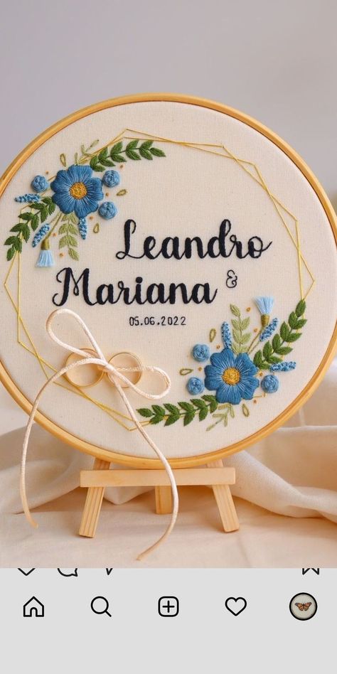 Diy Embroidery Flowers, Wedding Embroidery Hoop, Embroidery Hoop Art Diy, Hand Embroidery Patterns Free, Embroidery Hoop Wall Art, Embroidery Lessons, Digital Embroidery Patterns, Wedding Embroidery, Diy Embroidery Designs