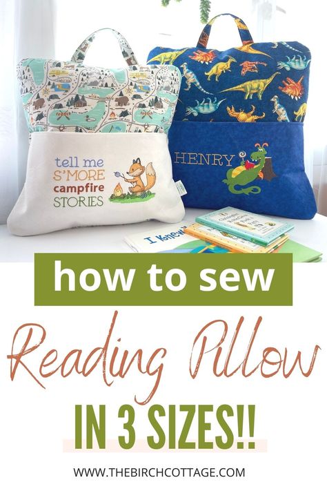 How to Sew a Reading Pillow - The Birch Cottage Pillow Patterns Sewing, Reading Pillow Pattern, Sewing Pillow Patterns, Sewing Pillows Ideas, Pillow Sewing, Quilting Guides, Pillows Ideas, Pillow Covers Pattern, Pillow Patterns