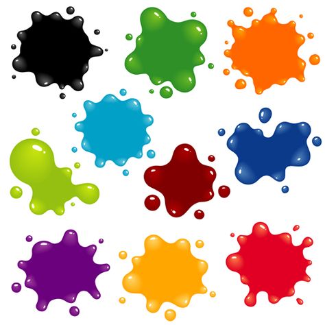 Paint Splatter Art, Slime Party, Preschool Colors, Clip Art Library, Paint Drop, Art Birthday Party, Free Art Prints, Paper Art Craft, Art Birthday