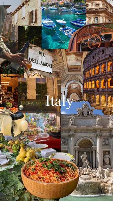 #europe #europevacation #italyoutfits #italianfood #italia #italian #foodie #roma Italian Beauty Aesthetic, Europe Vision Board, Italy Vision Board, Italiano Aesthetic, Italy Scrapbooking, Interrailing Europe, Italia Aesthetic, Italy Wallpaper, Italian Summer Aesthetic