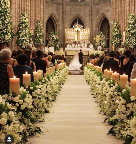 Wedding Church Decorations, Church Wedding Decorations Aisle, Wedding Church Aisle, Wedding Ceremony Decorations Church, Church Aisle, Wedding Church Decor, Church Wedding Flowers, Church Wedding Decorations, Church Decorations