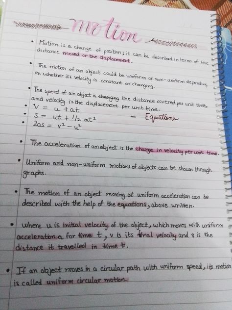 Motion Motion Chapter Class 9 Notes, Physics Forces And Motion Notes, Physics Motion Notes, Motion Notes Physics Class 9 Aesthetic, Laws Of Motion Notes Class 11 Aesthetic, Force And Motion Notes, Physics Notes Class 9 Motion, Motion Class 9 Notes, Class 9 Notes Science