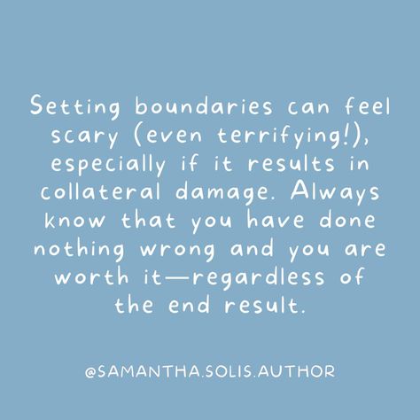 Setting boundaries can feel scary. No matter the end result, you haven’t done anything wrong. You are worth it. #boundaries #boundariesarehealthy #BoundariesMatter #healthyboundaries #boundariesarenecessary #healthyrelationshipsonly #healthyfamily #healthyrelationshiptips #toxicrelationships #toxicfamilymembers #toxicrelationship #childrensbooks #childrensliteracy #childrensauthorsofinstagram #childrensauthors #tonioandtinalearnboundaries Crossing Boundaries Quotes, Crossing Boundaries, Toxic Family Members, Boundaries Quotes, Get Angry, Healthy Relationship Tips, Healthy Boundaries, Setting Boundaries, Healthy Families