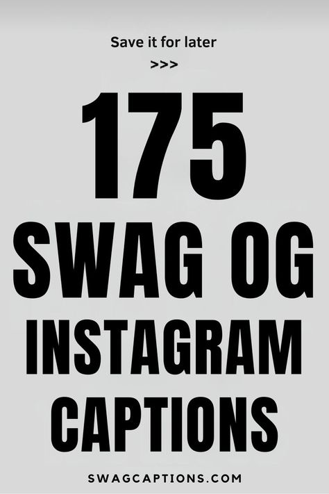 Looking for the perfect words to match your vibe? Check out our Swag OG Instagram Captions for those moments when you need to make a statement. Whether you're posting a killer selfie or sharing your latest adventure, these captions will add the right touch of attitude and style. Discover the ultimate collection of captions that blend confidence with coolness and make every post unforgettable! Style Captions, Of Captions, Captions For Instagram Posts, Short Instagram Captions, Vibe Check, Social Media Games, Perfect Word, Instagram Captions, Social Media