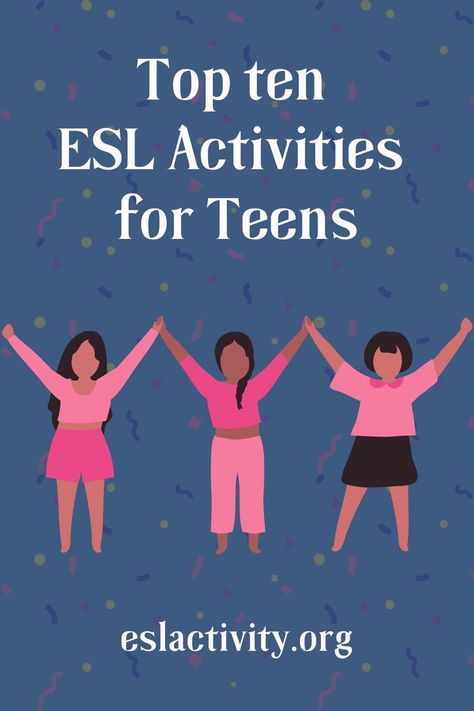 If you’re looking for some of the best ESL games and activities for teens, then you’re in the right place. Keep on reading for everything you need to know about ESL activities for teenagers to make your English classes even better. #activities #eslactivities #eslgames #gamesforteens #gamesforteenagers #eslforteens #esllearning #esl #eslteachers #English #learningEnglish #Englishteachers #TEFL English Language Activities High Schools, English Activities For High School, Elementary Esl Activities, Esl Small Group Activities, Fun English Games For Middle School, Esl Class Activities, English Club Activities High Schools, English Projects High School, English Class Activities High School