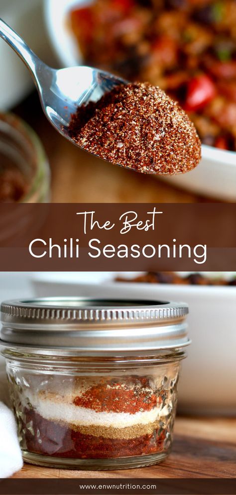 Homemade Chili Seasoning Mix, Chili Seasoning Recipe, Herb Blends, Homemade Chili Seasoning, Homemade Dry Mixes, Spanish Foods, Homemade Spice Mix, Spice Blends Recipes, Chili Spices