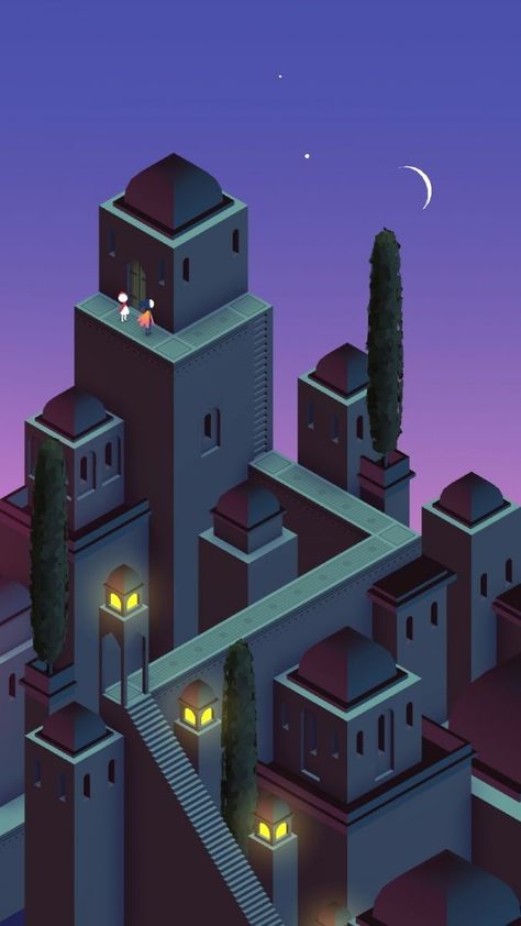 Monument Valley II Is The Most Beautiful Game Of 2017 – The Forward Pixelized Art, Monument Valley Game, Monument Valley 2, Idle Game, Valley Game, Mysterious Beauty, Low Poly Games, New Architecture, Isometric Art