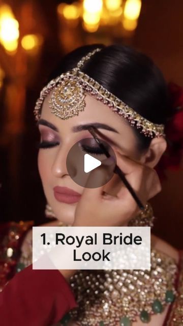 Shiny Glow Makeup Studio on Instagram: "Book Your Appointment Today 🪄💎 . . Here's the 5 most viral bridal looks: 1. Royal Bride Look 2. Glass Skin Nude Bride Look 3. Bollywood Bride Look  4. Rajasthani Bride Look  5. Signature Bride Look . . . #royalbride #glassskinmakeup #bollywoodbride #rajasthanibride #signaturebride #makeuplook #viralmakeup #explore" Royal Bridal Makeup Look Indian, Self Bridal Makeup Indian, Royal Makeup Looks Indian, Bridal Looks Indian Brides 2024, Indian Makeup Looks Wedding Bride, 2024 Bridal Makeup, Bridal Nude Makeup, Bride Dresses Indian, Rajasthani Makeup Look