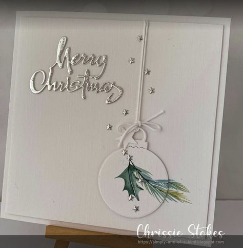 Chris Stokes, Cas Christmas Cards, Stamped Christmas Cards, Simple Christmas Cards, Christmas Card Inspiration, Homemade Christmas Cards, Christmas Card Crafts, Pretty Christmas, Diy Christmas Cards