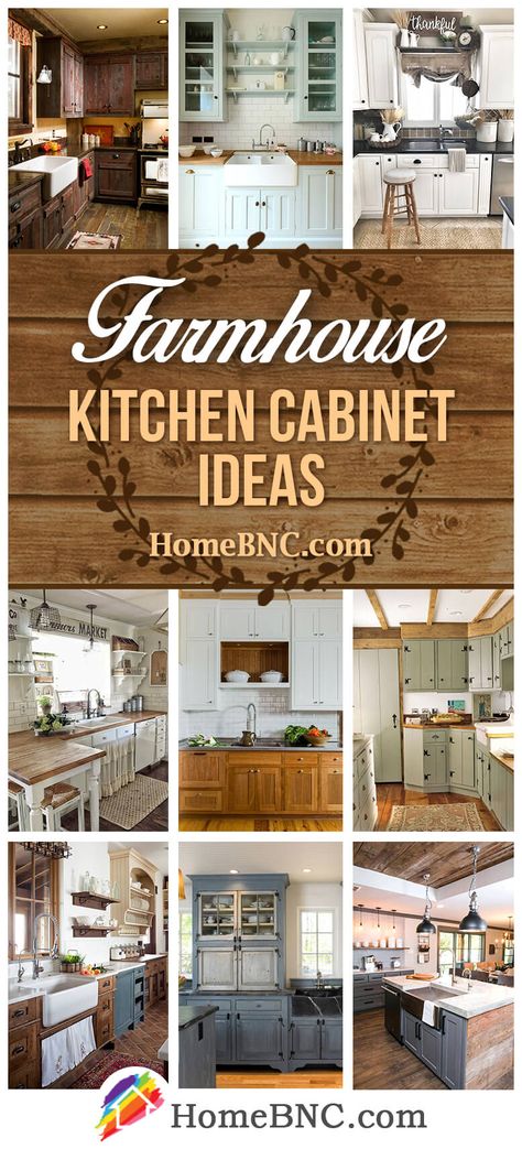 Farmhouse Style Kitchen Cabinets, Farmhouse Kitchen Cabinet, Dapur Rustic, Kitchen Cabinet Ideas, Country Kitchen Cabinets, Farmhouse Cabinets, Painted Kitchen Cabinets Colors, Rustic Kitchen Cabinets, Kabinet Dapur