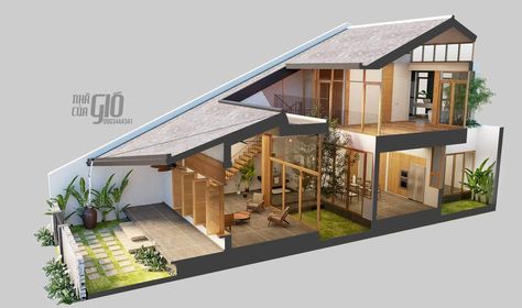 Tropical House Design, House Design Pictures, Architect Design House, Architecture Model House, Minimal House Design, Tropical House, Eco House, Sims House, Decor Minimalist