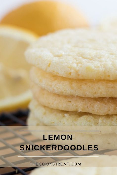 Lemon Sugar Cookies Recipe, Lemon Sugar Cookies, Soft Sugar Cookies, Lemon Sugar, Fall Dessert Recipes, Lemon Cookies, Snickerdoodles, Lemon Recipes, Sugar Cookies Recipe