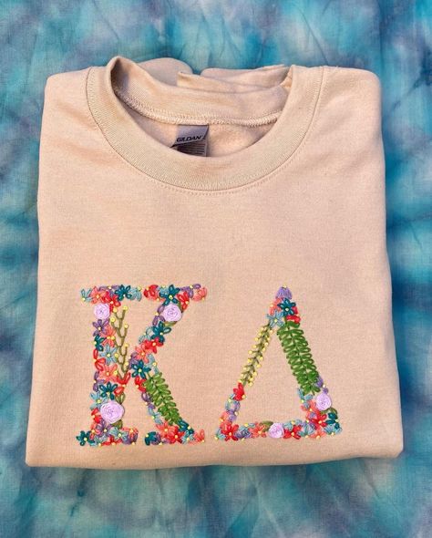 Sorority Stitched Letters, Sorority Shirts Letters, Letters Sorority, Stitched Letters, Creative Development, Sorority Shirt Designs, Sorority Letters, Sorority Tshirts, Inspo Pics