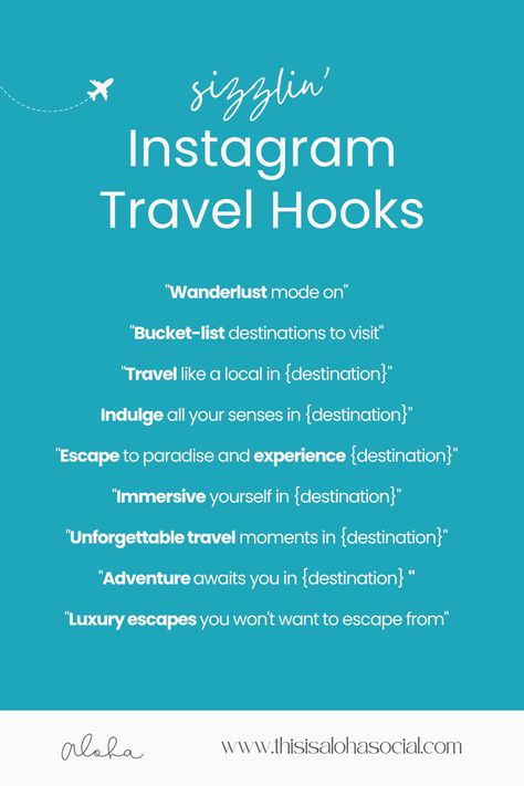 Travel Captions For Instagram Travel And Tourism Aesthetic, Travel Blog Post Ideas Instagram, Hook Captions For Instagram, Travel Content Ideas, Gecko House, Travel Consultant Business, Travel Captions For Instagram, Travel Blog Post Ideas, Vacation On A Budget