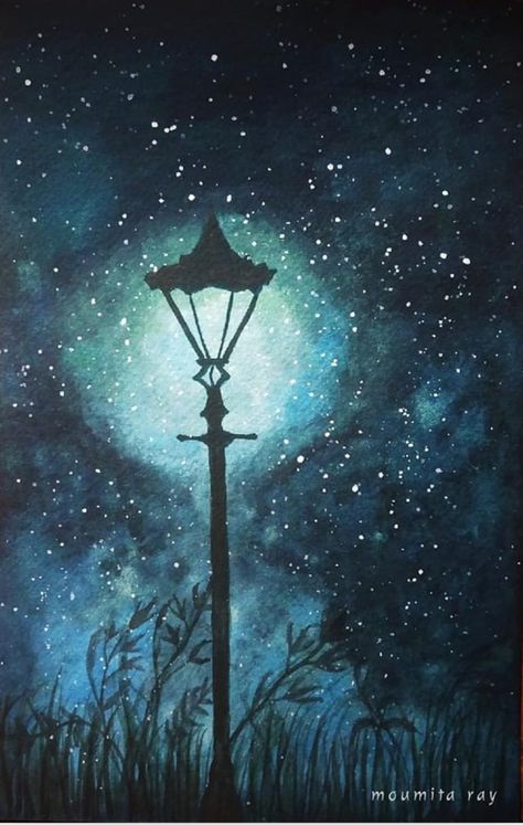 Lamp Post Painting, Street Light Painting, Monochromatic Painting, Inspo Pictures, Painting Lamps, Street Lamp, Malbec, Light Painting, Narnia