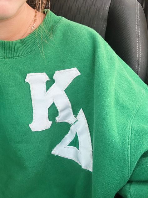 Kappa Delta Merchandise, Alpha Delta Pi Sweatshirt, Adpi Sweatshirt Designs, Sigma Kappa Sweatshirt, Kappa Delta Shirts Designs, Sorority Jersey Outfit, Diy Sorority Sweatshirt, Kappa Delta Sweatshirt, Sorority Merch Sweatshirt