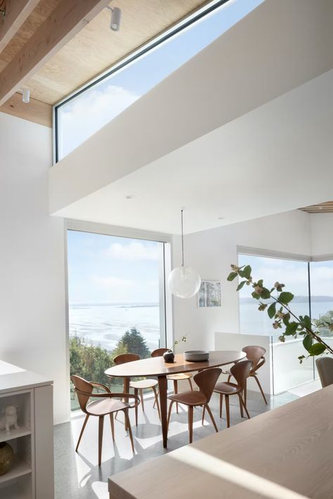 Before & After: The Tide Turns for a Washed-Up Coastal Home Near Vancouver - Dwell Julia Brenner, Dining Room Design Layout, Dilapidated House, Dining Room Renovation, Spanish Modern, Dining Room Design Modern, Dining Room Ideas, White Rock, Room Renovation