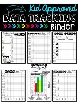 Goal Tracking Sheets For Students, Data Binders For Students, Math Data Tracking For Students, Student Data Tracking Elementary, Data Folders For Students, Data Portfolio, Student Data Folders, Graphing Project, Student Data Binders