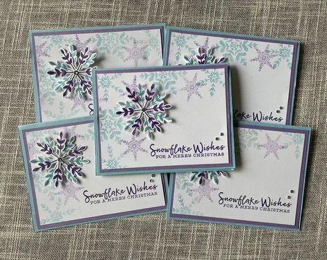 Set of 5 handmade pastel snowflake cards. Non-traditional Christmas colors. Gorgeous Christmas Cards, Folded Christmas Cards, Merry Christmas Snowflakes, Handmade Christmas Cards, Simple Christmas Cards, Holiday 2024, Hanukkah Cards, Xmas 2024, Homemade Greeting Cards