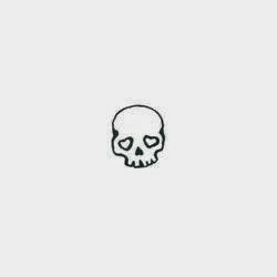 Skeleton Love Tattoo Ideas, Stick And Poke Skull Tattoo, Tattoos With Skeletons, Rock Aesthetic Tattoo, Skull Doodle Tattoo, Tiny Punk Tattoos, Skull Cute Tattoo, Cute Skeleton Tattoo Simple, Skull Tattoos Cute