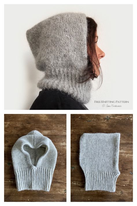 Tromsø Hoodie Free Knitting Pattern - Knitting Pattern Knit Head Scarf Pattern Free, Knit Bonnet Pattern Free, Bonnet Knitting Pattern Free, Knitted Head Scarf, Bonnet Pattern Free, Snood Knitting Pattern, Bonnet Knitting Pattern, Knit Gifts, Knit Balaclava