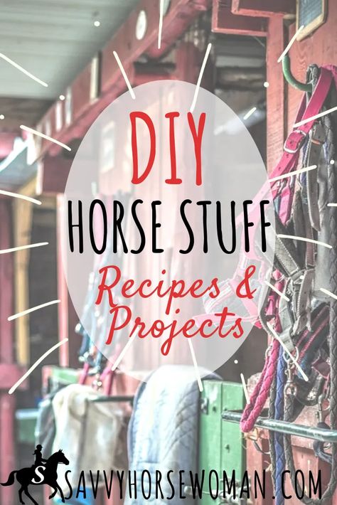 DIY Horse Stuff - Easy Recipes and Projects - Savvy Horsewoman Diy Horse Stuff, Horse Tack Diy, Barn Hacks, Diy Horse Barn, Horse Information, Diy Horse, Horse Care Tips, Horse Riding Tips, Horse Camp