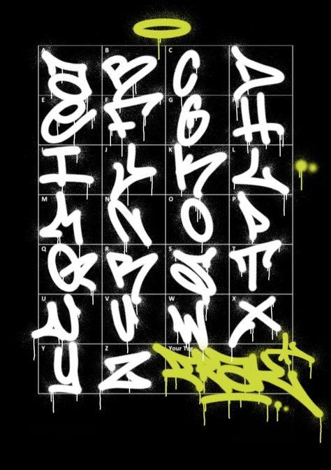 Graffiti alphabet Street Graffiti Letters, Grafitti Tags Alphabet, Street Tags Lettering, Tagging Alphabet Graffiti, Graff Tag Alphabet, Graphitti Letters Fonts Graffiti Art, Tagging Letters Alphabet, Graffiti Writing Alphabet, Old School Graffiti Alphabet