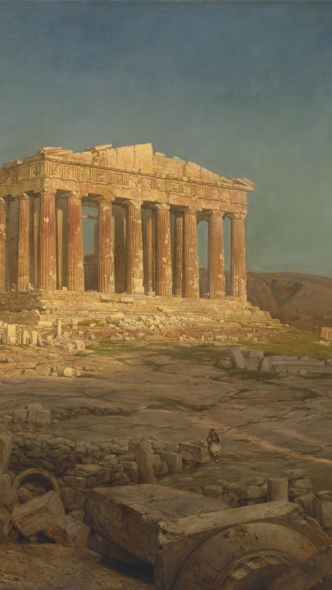 eldritch gourmand — Frederic Edwin Church (1826 - 1900) The Heart of... Ancient Greece Aesthetic, Greece Wallpaper, Frederic Edwin Church, Architecture Antique, Greek Pantheon, The Parthenon, Ancient Temple, Hudson River School, Ancient Greek Art