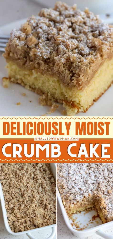 Crumb Cake, old fashioned crumb cake recipe, crumb cake recipe New York Crumb Cake Recipe, Crumb Cake Topping, Cinnamon Crumb Cake, Homemade Coffee Cake, Crumb Coffee Cakes, Breakfast Coffee Cake, Coffee Cake Recipes Easy, Crumb Cake Recipe, Cinnamon Coffee Cake