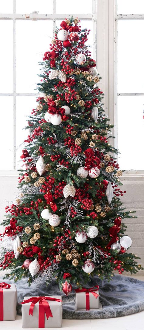 Jul Diy, Christmas Tree Decorating Themes, Organic Elements, Farmhouse Christmas Tree, Elegant Christmas Trees, Alternative Christmas Tree, Country Christmas Decorations, Tree Decorating, Christmas Tree Inspiration