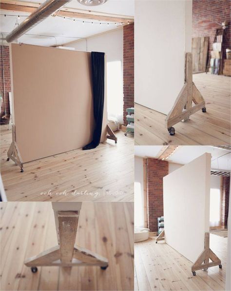 movable studio wall Paper Bedroom, Photography Studio Spaces, Ruangan Studio, Moveable Wall, Photography Studio Design, Photography Studio Setup, Diy Wood Wall, Movable Walls, Home Studio Photography