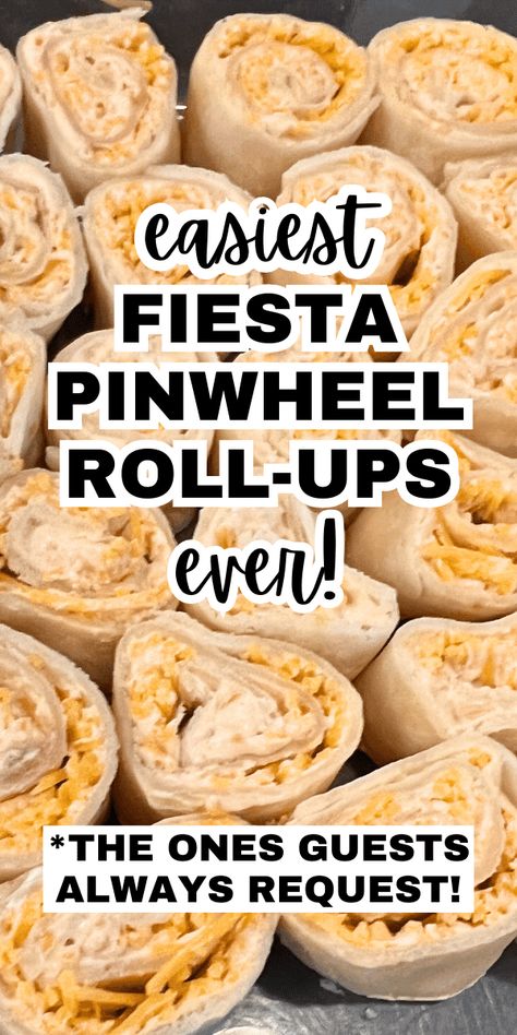 How To Make Pinwheel Fiesta Roll Ups - fiesta roll ups tortilla pinwheels are easy appetizers or simple after school snacks. Fun party foods or last minute game day recipes or taco tortilla rollups for Mexican food night! #pinwheels #tortillarollups #appetizers #partyfoods Pinwheel Roll Ups, Mexican Food Night, Tortilla Rollups, Taco Tortilla, Tortilla Pinwheels, Game Day Recipes, Classic Appetizers, Pinwheel Recipes, Best Party Food