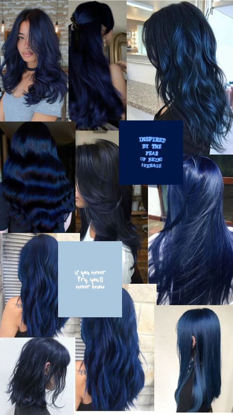 Dark Blue Hair, Hair Color Underneath, Hair Color Streaks, Hair Streaks, Dyed Hair Inspiration, Hair Inspiration Short, Hair Dye Ideas, Pretty Hair Color, Dye Colors